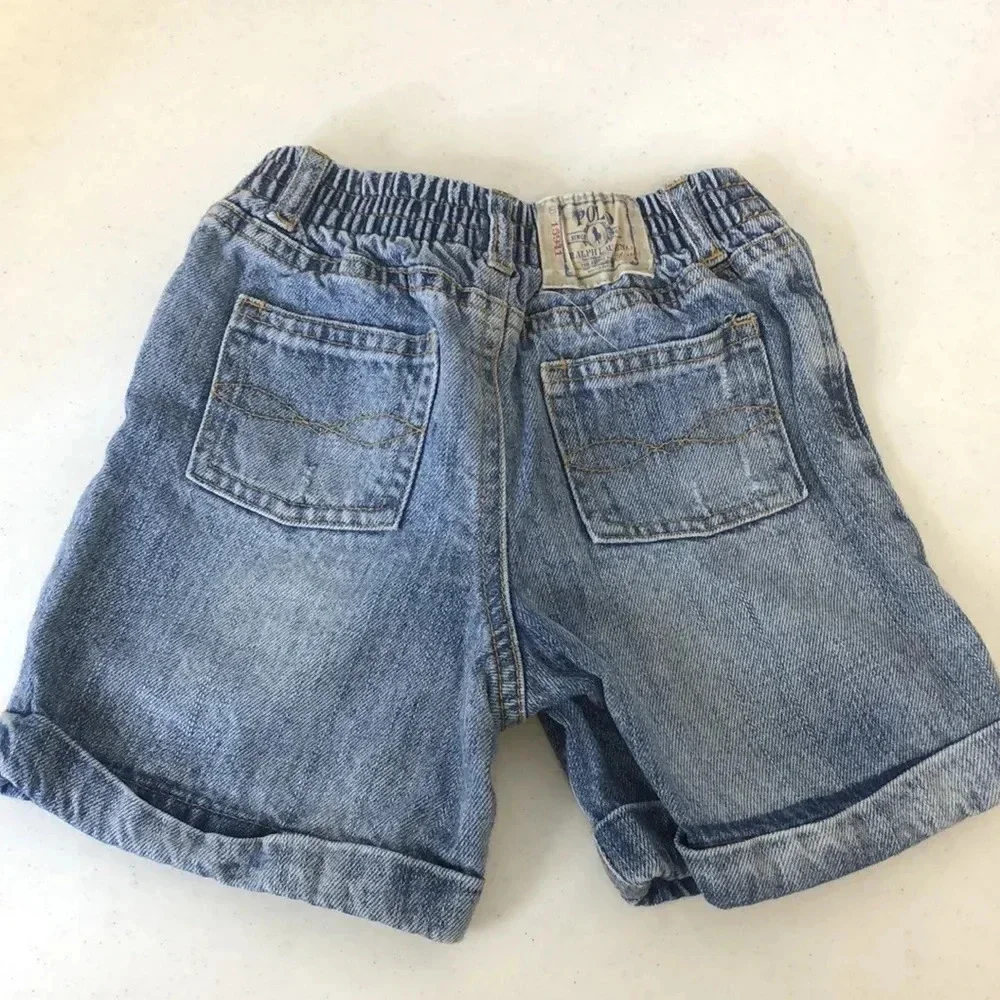 Ralph Lauren Denim Snap Button Shorts 24 Months